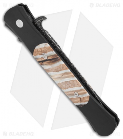 Pro-Tech Large Don Automatic Knife Mastodon Tooth (4.5" Damascus) 1950-MT - Image 2