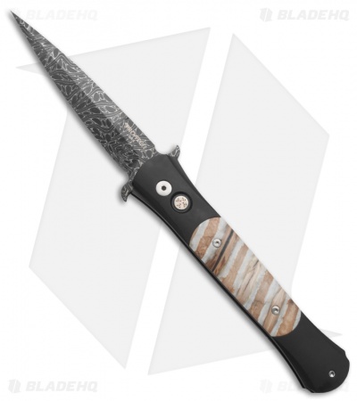 Pro-Tech Large Don Automatic Knife Mastodon Tooth (4.5" Damascus) 1950-MT