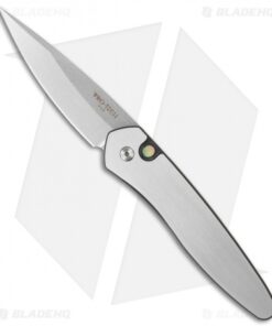 Pro-Tech Custom Steel Newport Automatic Knife Two-Tone (3" Stonewash) 3420
