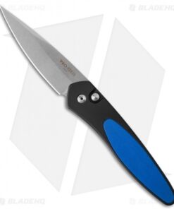 Pro-Tech Newport Automatic Knife Blue G-10 (3" Stonewash) 3440-Blue