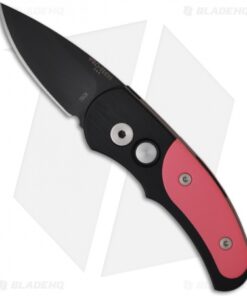 Pro-Tech Runt J4 Automatic Knife w/ Pink G-10 (1.94" Black Plain) 4446