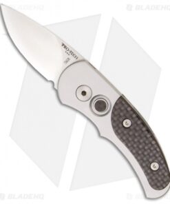 Pro-Tech Runt J4 Steel Custom Knife w/ Carbon Fiber (1.94" Satin Plain) 4454