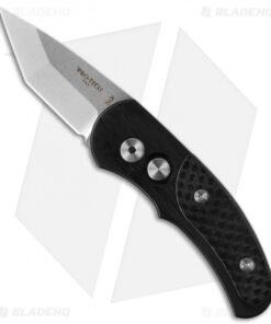 Pro-Tech Runt J4 Tanto Automatic Knife Black Carbon Fiber (1.94" Stonewash) 5404
