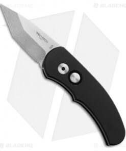 Pro-Tech Runt J4 Tanto Automatic Knife Black (1.94" Stonewash) 5411