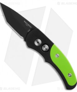 Pro-Tech Runt J4 Tanto Automatic Knife Neon Green G-10 (1.94" Black) 5432