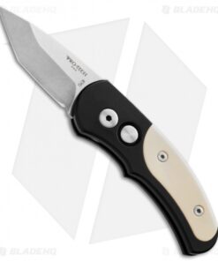 Pro-Tech Runt J4 Tuxedo Automatic Knife Ivory Micarta (Tanto Stonewash) 5451