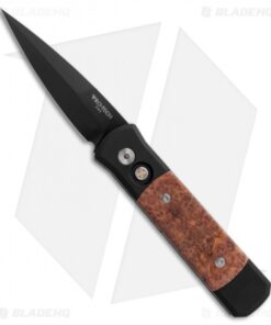 Pro-Tech Godson Automatic Knife Lace Redwood Burl (3.15" Black) 707-LRB