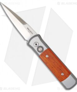 Pro-Tech Knives Custom Steel Godson Knife w/ Cocobolo Wood (3.15" Satin) 747-C