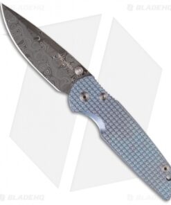 Pro-Tech Custom TR-3 Integrity Frame Lock Knife Blue Ti (3.5" Damascus) 7725-D