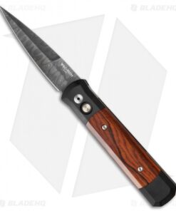 Pro-Tech Custom Godfather Automatic Knife Cocobolo (4" Damascus) 906-DM