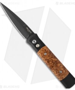 Pro-Tech Godfather Automatic Knife Black Ash (4" Black) 907-BA