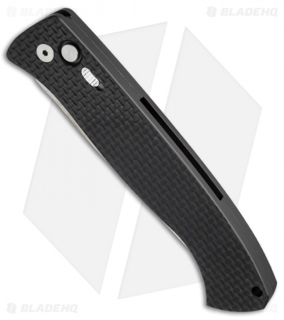 Pro-Tech Brend 1 Large Automatic Knife Knurled Black (4.6" Satin) 1140 - Image 2