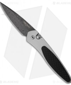 Pro-Tech Custom Steel Newport Automatic Knife Carbon Fiber (3" Damascus)