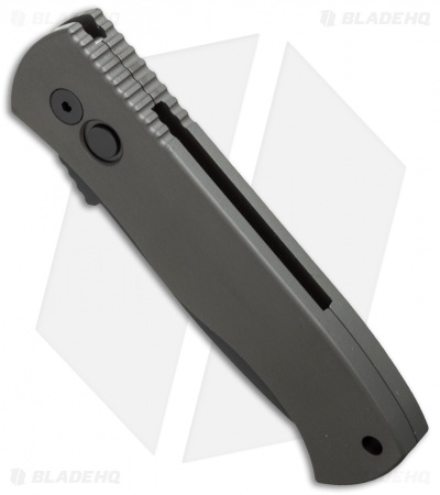 Emerson Pro-Tech CQC7-A Spear Point Automatic Knife Solid Green (3.25" Black) - Image 2