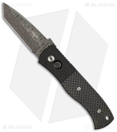 Emerson Pro-Tech CQC-7 Automatic Knife w/ Carbon Fiber (3.25" Damascus)