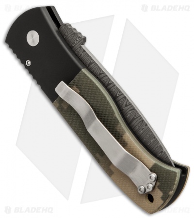 Emerson Pro-Tech CQC-7 Automatic Knife w/ Carbon Fiber (3.25" Damascus) - Image 2