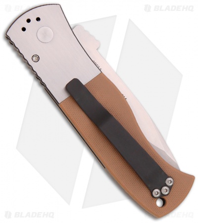Emerson Protech Custom Steel CQC-7A Automatic Knife Coyote G10 (3.25" Stonewash) - Image 2