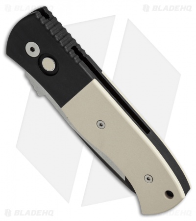 Emerson Pro-Tech CQC7-B Automatic Knife Tuxedo Ivory Micarta (3.25" Two-Tone) - Image 2