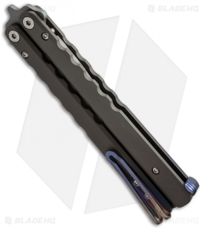 Pro-Tech FlyFather Balisong Butterfly Random Fade BB+Spectrum Clip (Bead Blast) - Image 2
