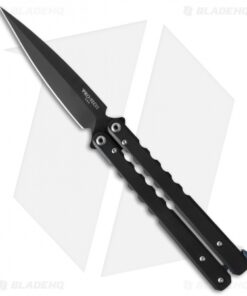 Pro-Tech FlyFather Butterfly Knife DLC Black Titanium w/Clip (4.25" Black)