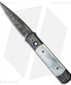 Pro-Tech Godfather Ultimate Steel Custom Knife DLC + Mother of Pearl (Damascus)