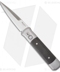 Pro-Tech Godfather Automatic Knife Gray/Carbon Fiber (4" Satin) 900CF