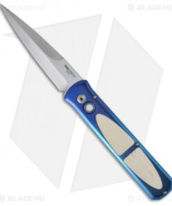 Pro-Tech Titanium Custom Godfather Automatic Knife w/ Ivory (4" Satin Plain)