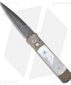 Pro-Tech Godfather Custom Automatic Knife Titanium/Mother of Pearl (Damascus)