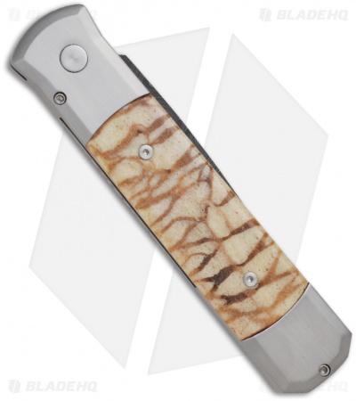 Pro-Tech Custom Steel Godfather Knife w/ Tiger Coral (Damascus) - Image 2