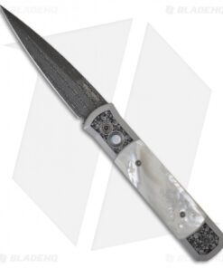 Pro-Tech Godfather Ultimate Custom Stainless Knife Mother of Pearl (Damascus)