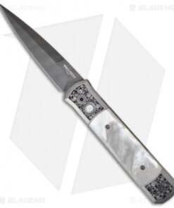 Pro-Tech Godfather Ultimate Custom Steel Knife Mother of Pearl (4" Damascus)