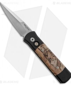 Pro-Tech Godson Automatic Knife Malted Maple Burl Wood (3.15" Satin) 706-SM
