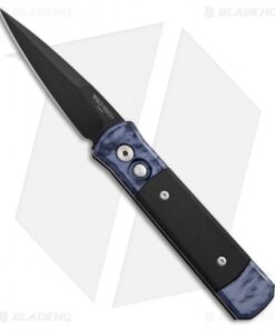 Pro-Tech Godson Automatic Knife Black / Grey w/ Black G-10 (3.15" Black Plain)