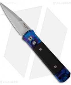 Pro-Tech Godson Automatic Knife w/ Jazz Handle G-10 Scales (Satin PLN) 703