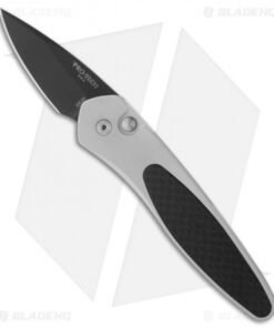Protech Half-Breed Silver Automatic Knife Carbon Fiber (1.95" Black) 3612