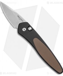 Pro-Tech Half-Breed Automatic Knife Brown G-10 (1.95" Stonewash Plain) 3640-Brn