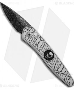 Pro-Tech Half-Breed Ultimate Skull Steel Custom Automatic Knife (1.95" Damascus)