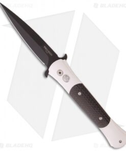 Pro-Tech Large Don Automatic Knife Silver Carbon Fiber (4.5" Black) 1945