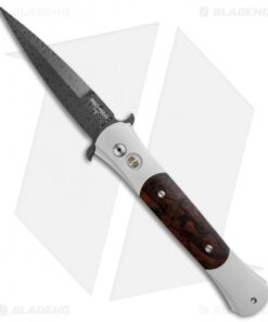Pro-Tech Large Don Custom Automatic Knife Desert Ironwood (4.5" Damascus)