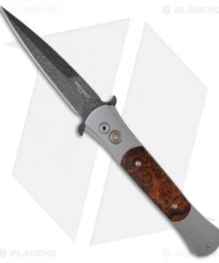 Pro-Tech Large Don Steel Custom Automatic Knife Desert Ironwood (4.5" Damascus)