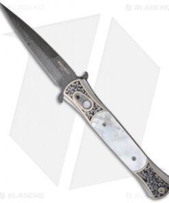 Pro-Tech Large Don Ultimate Masterpiece Custom Knife Mother of Pearl Damascus