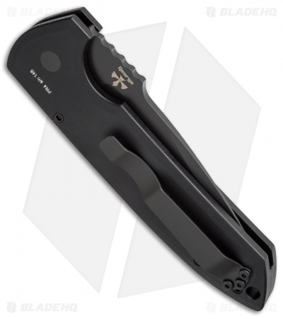 Pro-Tech Les George Rockeye Automatic Knife Knurled (3.375" Black) CPM-D2 - Image 3