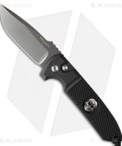 Pro-Tech Les George Rockeye Skull Automatic Knife Knurled (3.375" Gray DLC)