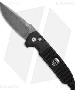 Pro-Tech Les George Rockeye Skull Automatic Knife Knurled (3.375" Damascus)
