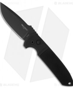 Protech Les George Rockeye Automatic Knife Knurled (3.375" Black)