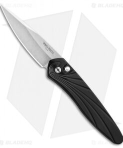 Pro-Tech Newport Automatic Knife Black 3D Wave (3" Stonewash) 3436