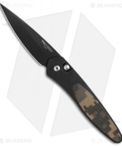 Pro-Tech Newport Automatic Knife Camo G-10 (3" Black) 3425