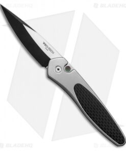 Pro-Tech Custom Newport Automatic Knife Titanium w/ CF Inlay (3" Two-Tone) 3460