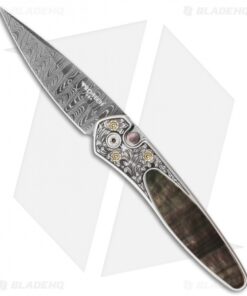 Pro-Tech Ultimate Custom Newport Knife Pearl / Gold (3" Damascus)