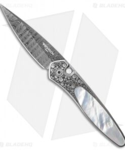 Pro-Tech Ultimate Custom Newport Knife Mother of Pearl (3" Damascus)